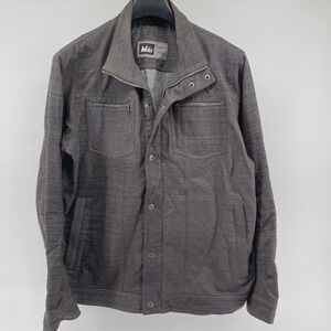 REI Jacket Men's Size L Charcoal Heathered Biker Retro Outdoor Gorpcore